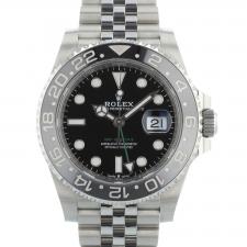 Gents Rolex GMT Master II 126710GRNR Stainless Steel case with Black dial