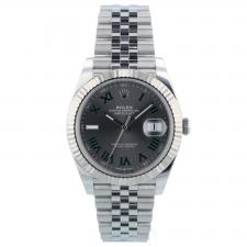 Gents Rolex Datejust 41 126334 Steel case with Wimbledon dial