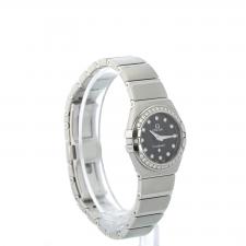 Ladies Omega Constellation 12315246051001 Steel case with Black Diamond dial