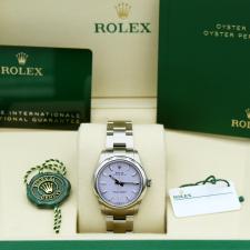 Ladies Rolex Oyster Perpetual 36 277200 Stainless Steel case with Lilac dial