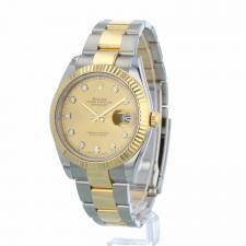 Gents Rolex Datejust 41 126333 18ct Yellow Gold   Stainless Steel case with Champagne Diamond Set dial