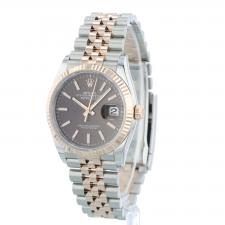 Gents Rolex DateJust 36 126231 18ct Rose Gold Stainless Steel case with Chocolate dial