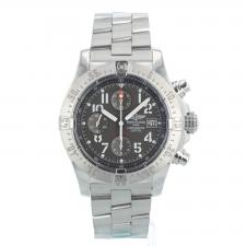 Gents Breitling Super Avenger A13380 Steel case with Grey dial