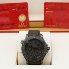 Gents Omega Seamaster 21092442001003 Black Ceramic case with Black Wave dial