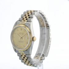 Gents Rolex Datejust 16233 18ct Yellow Gold Stainless Steel case with Champagne Diamond Set dial