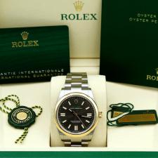 Gents Rolex Oyster Perpetual 41 134303 18ct Yellow Gold Stainless Steel case with Slate dial