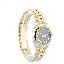 Ladies Rolex DateJust 31 278278 18ct Yellow Gold case with Dark Grey Diamond Set dial