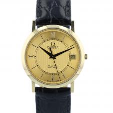Gents Omega DeVille 7320.14.12 9 CT case with Gilt dial