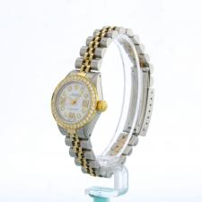 Ladies Rolex Oyster Perpetual 6718 18ct Yellow Gold   Stainless Steel case with White Diamond Set dial