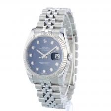 Gents Rolex Datejust 36 116234 Steel case with Blue Diamond Dial dial