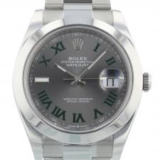 Gents Rolex Datejust 41 126300 Steel case with Wimbledon dial