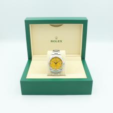 Gents Rolex Oyster Perpetual 41 124300 Steel case with Yellow dial