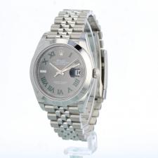 Gents Rolex Datejust 41 126300 Steel case with Wimbledon dial