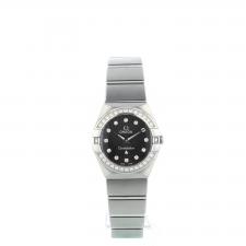 Ladies Omega Constellation 12315246051001 Steel case with Black Diamond dial