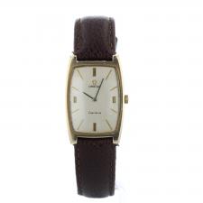 Gents Omega Geneve 9 CT case with Silver dial