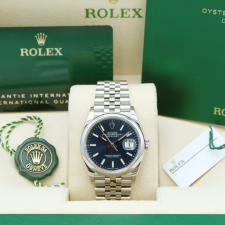 Gents Rolex DateJust 36 126200 Stainless Steel case with Blue dial