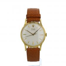 Gents Rolex Precision  18 CT case with Silver dial