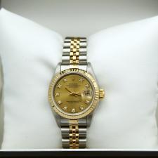 Ladies Rolex DateJust 69173 18ct Yellow Gold   Stainless Steel case with Gilt   Diamond dial