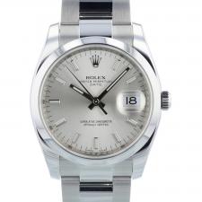 Gents Rolex Oyster Perpetual Date 115200 Stainless Steel case with Silver dial