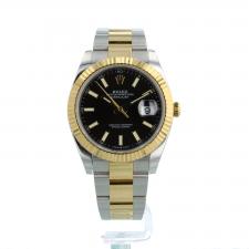 Gents Rolex Datejust 41 126333 18ct Yellow Gold Stainless Steel case with Black dial