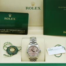 Ladies Rolex 279174 Steel case with Pink Diamond dial