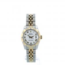 Ladies Rolex Datejust 26 179313 18ct Yellow Gold   Stainless Steel case with White Roman Numerals dial