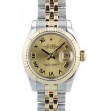 Ladies Rolex Lady-Datejust 26 179173 18ct Yellow Gold   Stainless Steel case with Gilt dial