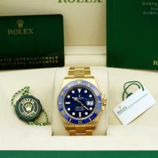 Gents Rolex Submariner Date 126618LB 18ct Yellow Gold case with Blue dial