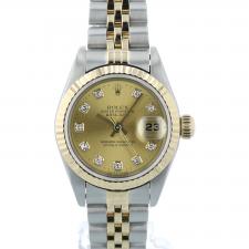 Ladies Rolex Datejust 79173 18ct Yellow Gold   Stainless Steel case with Gilt   Diamond dial
