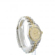 Ladies Rolex DateJust 69173 18ct Yellow Gold Stainless Steel case with Champagne dial