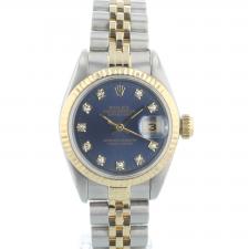 Ladies Rolex Datejust 69173 18ct Yellow Gold   Stainless Steel case with Gilt   Diamond dial