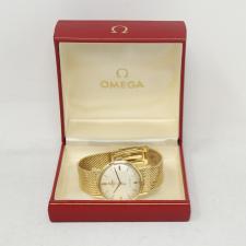 Gents Omega Seamaster  18ct Yellow Gold case with Silver dial