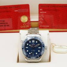 Gents Omega Seamaster 21030422003001 Steel case with Blue Wave dial