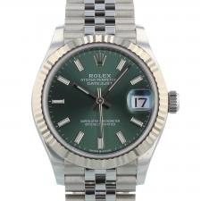 Ladies Rolex DateJust 31 278274 Steel case with Mint Green dial