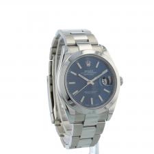Gents Rolex Datejust 41 126300 Stainless Steel case with Blue dial