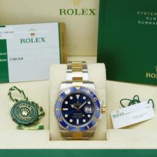 Gents Rolex Submariner Date 116613LB 18ct Yellow Gold   Stainless Steel case with Blue dial