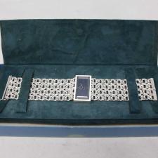 Ladies Omega DeVille  Silver case with Blue dial