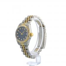 Ladies Rolex DateJust 69173 18ct Yellow Gold   Stainless Steel case with Blue Diamond dial