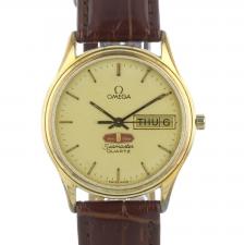 Gents Omega Seamaster Gold Plated Stainless Steel case with Gilt dial