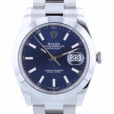 Gents Rolex Datejust 41 126300 Stainless Steel case with Blue dial