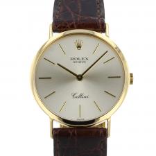 Gents Rolex Cellini 6110/8 18 CT Yellow Gold  case with Silver dial