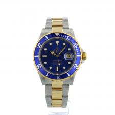Rolex Submariner Date 16613 18ct Yellow Gold   Stainless Steel case with Blue dial