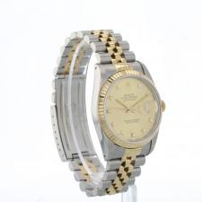 Gents Rolex Datejust 16233 18ct Yellow Gold   Stainless Steel case with Champagne Diamond Set dial