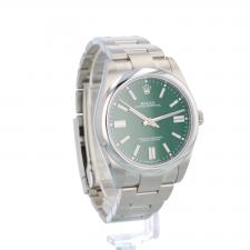 Gents Rolex Oyster Perpetual 41 124300 Steel case with Green dial