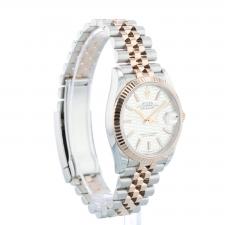 Gents Rolex DateJust 36 126231 18ct Rose Gold Stainless Steel case with Silver Fluted Motif dial