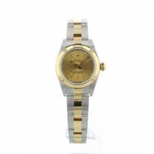 Ladies Rolex Oyster Perpetual 76183 18ct Yellow Gold   Stainless Steel case with Gilt dial