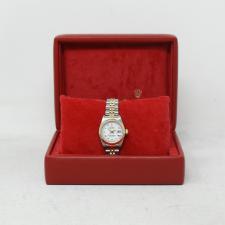 Ladies Rolex DateJust 69173 18ct Yellow Gold   Stainless Steel case with White dial