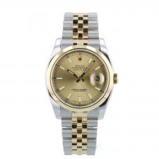 Gents Rolex DateJust 36 116203 18ct Yellow Gold   Stainless Steel case with Gilt dial