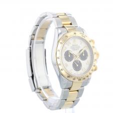 Gents Rolex Daytona 116523 18ct Yellow Gold Stainless Steel case with White Racing dial
