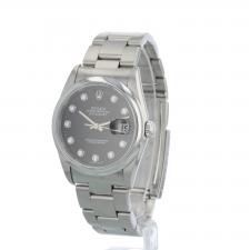 Gents Rolex Datejust 36 16234 Steel case with Black Diamond Set  dial